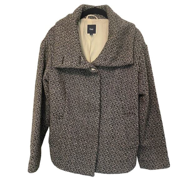 GAP Women's Tweed Wool Blend Coat jacket Size 6 - Picture 1 of 11